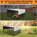 Premium weather resistant dog house topper for yard and travel