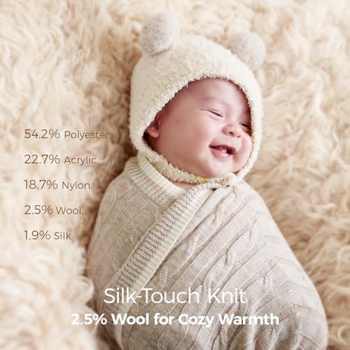 Close up of soft ribbed knit nursing cover fabric texture