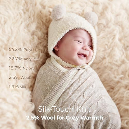 Close up of soft ribbed knit nursing cover fabric texture
