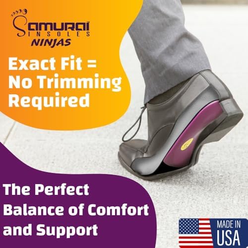 Samurai Insoles Ninjas showing the slim profile for easy fit in sneakers and boots.