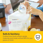 Close up of Medela sterilizer bag seal and water fill line