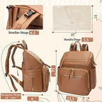Omanmoli parenting bag attached to stroller using integrated straps