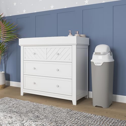 Foundations nursery diaper disposal showing weighted chute mechanism