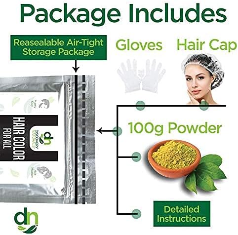 Instructions and application tools for natural hair dye kit
