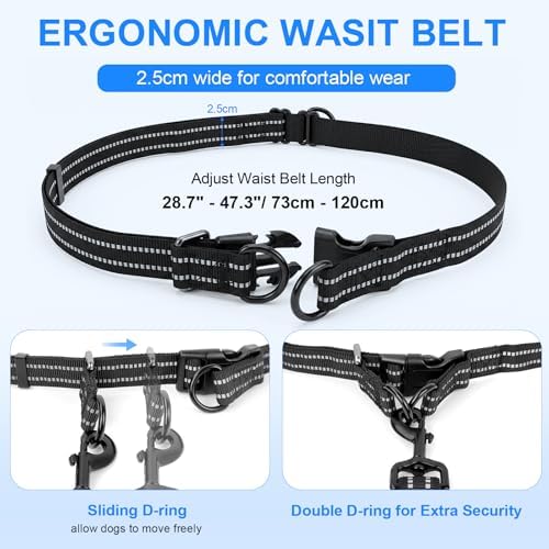 Philorn dual dog leash with neoprene padded handles