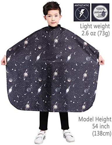 Water-repellent polyester fabric details of PERFEHAIR boys hair cutting gown