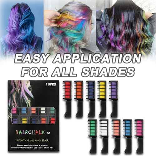 The 12 piece hair chalk set arranged for a party display