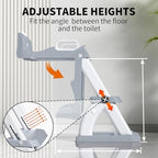 Close up of the adjustable height step mechanism on the AJVV potty trainer