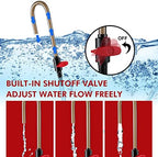 Dreyoo PVC aquarium hook demonstrating water flow shutoff knob functionality