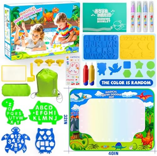 Children using Gorispi water doodle mat with water pens