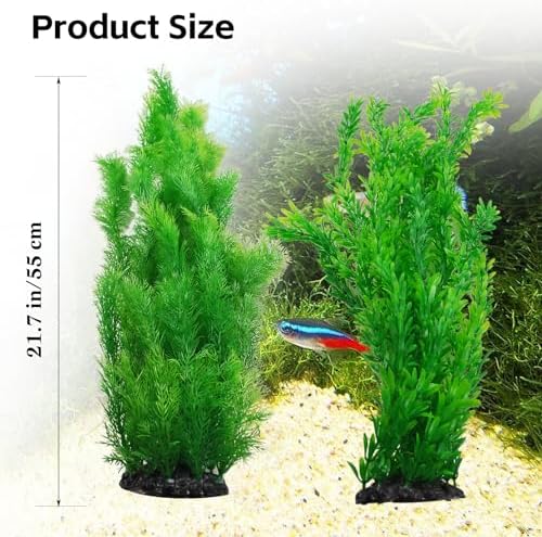 Non toxic premium artificial aquatic foliage for freshwater and saltwater fish tanks