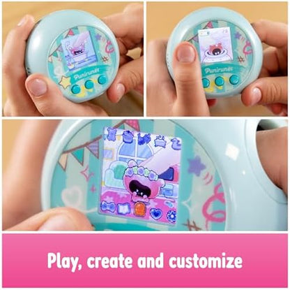 Child inserting a finger into the tactile sensor pod of the virtual pet toy