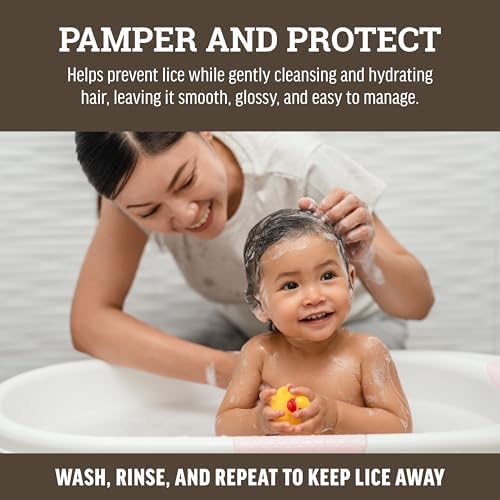 Back label of Lice Queen prevention conditioner showing usage directions