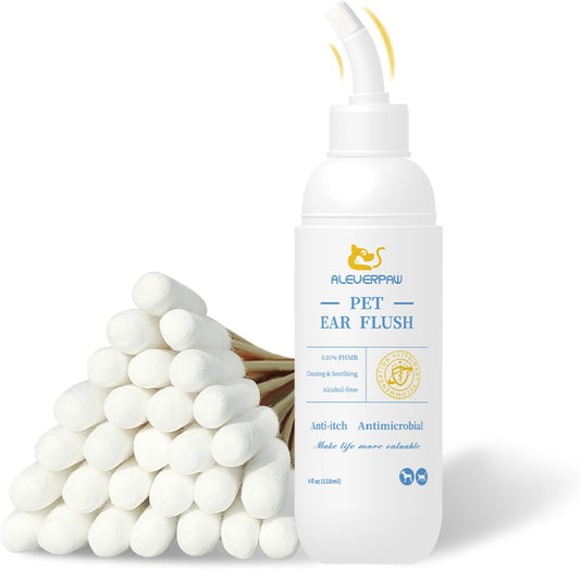 Aleverpaw Tris Flush Cat and Dog Ear Cleaner bottle front view