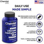 Chemist Labs Methylene Blue nutritional facts panel