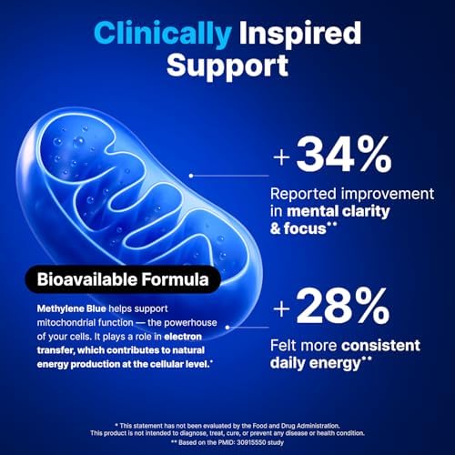 Methylene blue 20mg focus pills for enhanced cognitive clarity and energy