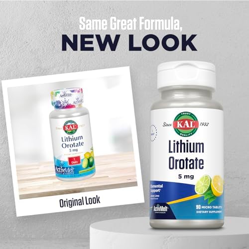 KAL Lithium Orotate 5mg supplement fact panel details