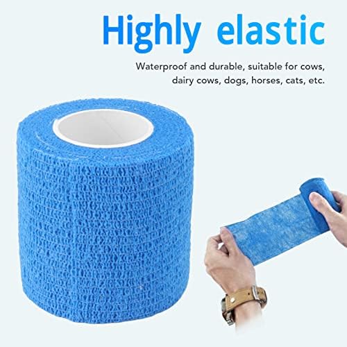 Breathable cow hoof bandage material close up showcasing elastic polyester silk backing.