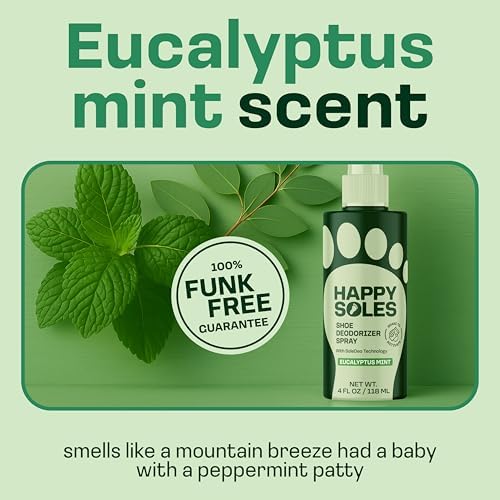 Non-aerosol shoe deodorizer spray for boots and leather sandals