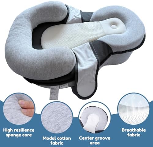Newborn support wedge pillow for reflux and feeding