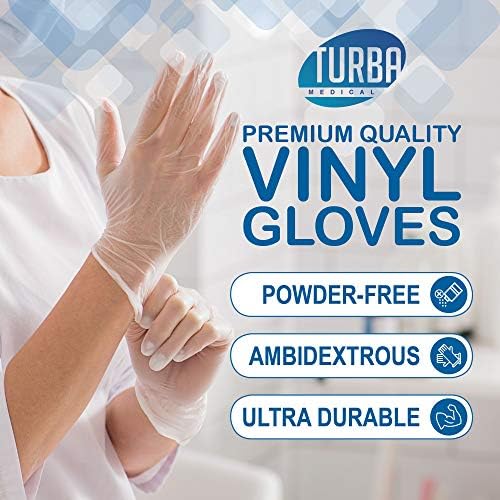 Powder-free and latex-free clear gloves for food handling hygiene.