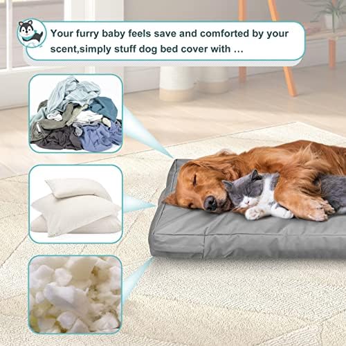 Explore Land forty inch replacement pet bed cover packaged for shipping