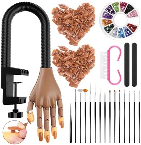 Niqzopa flexible practice hand for acrylic nails front view