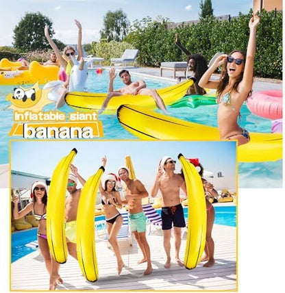 Sonarun large inflatable banana props yellow style one three pieces pack display