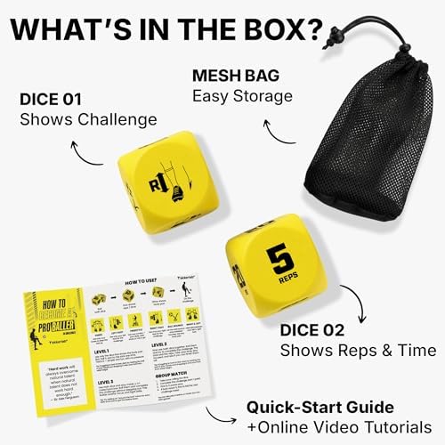Tekkerlab Soccer Training Dice packaging box detailing product benefits and safety warnings.