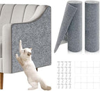 Trimmable cat scratch furniture protector being cut to size with scissors.