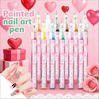 Close up of 0.5mm ultra fine nail art pen tip for precision