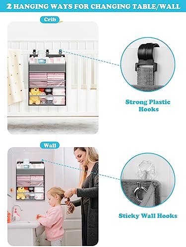 Photoone organizer side mesh pockets holding baby bottles and lotions