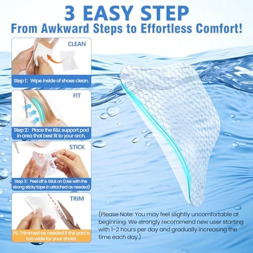 Close up of the self-adhesive backing on Plere orthotic foot cushions.