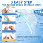 Close up of the self-adhesive backing on Plere orthotic foot cushions.