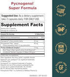 Purity Products Pycnogenol dietary supplement capsules ingredient label