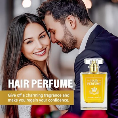 Woman applying Trixes pheromone hair mist