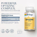 Solaray OptiZinc 60 vegetable capsules label details