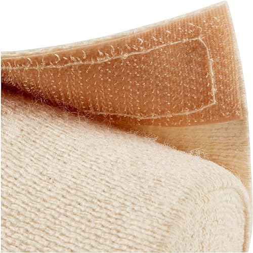 ACE 4 inch wide breathable bandage wrap applied to a knee for support.