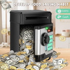NAFEIV black toy safe box showing battery compartment access with the included small screwdriver.