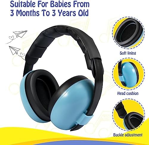 Gukoy noise cancelling earmuffs showing soft ear cup padding