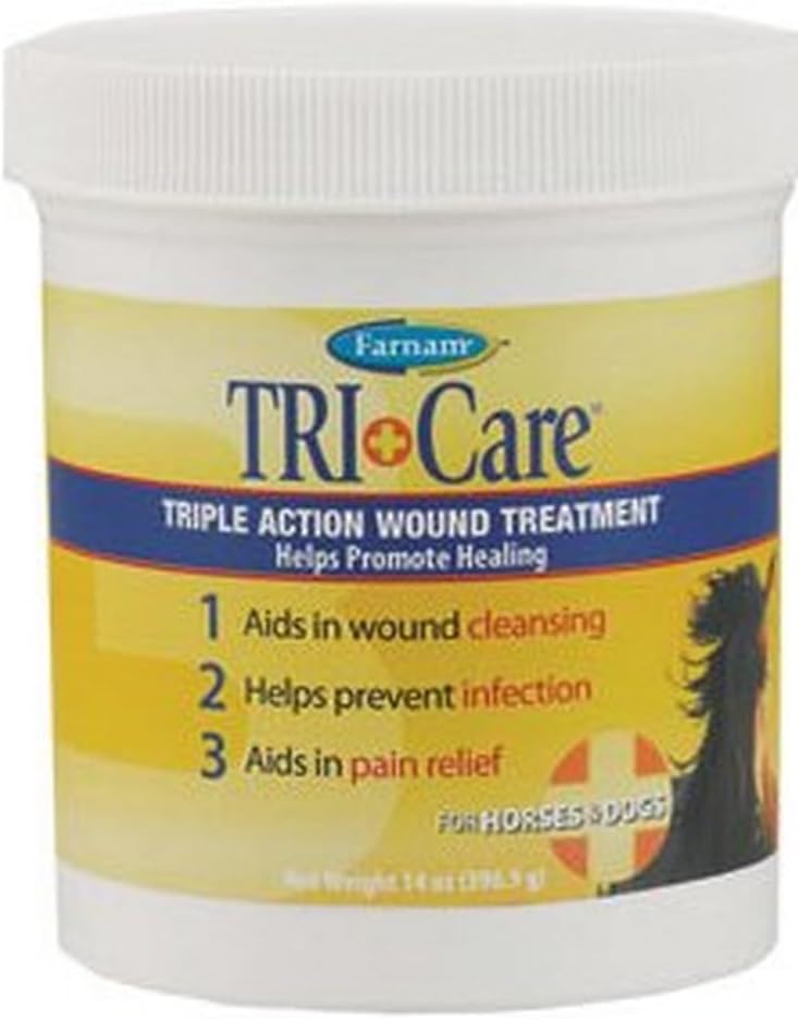 Farnam Tri Care Triple Action Wound Treatment front view 14 Ounces jar ointment