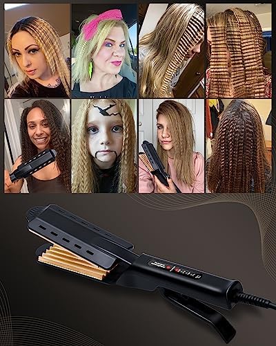 Side profile of the OKWRAP dual voltage crimping iron demonstrating its ergonomic handle and compact design.