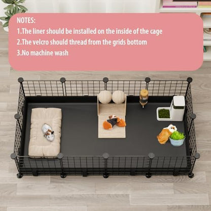 Small Animal Playpen with Waterproof Mat,Guinea Pig Cages,49.2x24.6x12.2inch C&C Cage for Hamster,Bunny,Hedgehog,Chinchilla,Ferret,Indoor Outdoor Portable Metal Wire Yard Fence,Metal Pet Panels-12pcs - Image 5