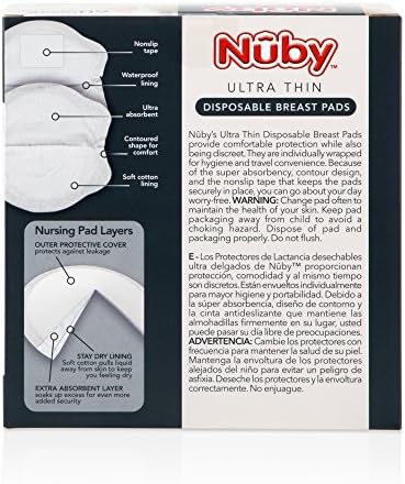 Side view of ultra-thin Nuby breast pads