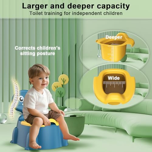 Side profile of Jabaka Circle toddler potty with high back