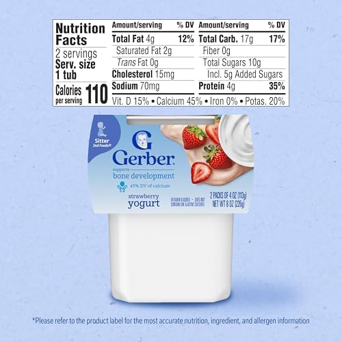 Gerber baby yogurt 8 pack packaging for infants