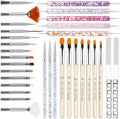 Myr 34 Piece Nail Art Brush Set front view
