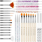 Myr 34 Piece Nail Art Brush Set front view