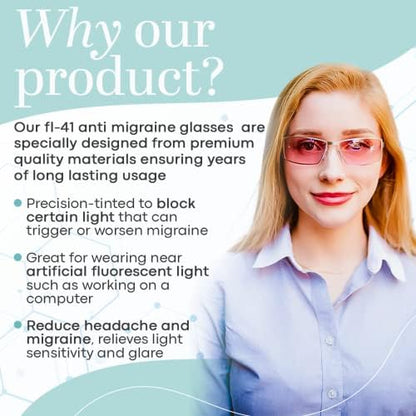 Terramed Sparrow migraine glasses with protective case and accessories