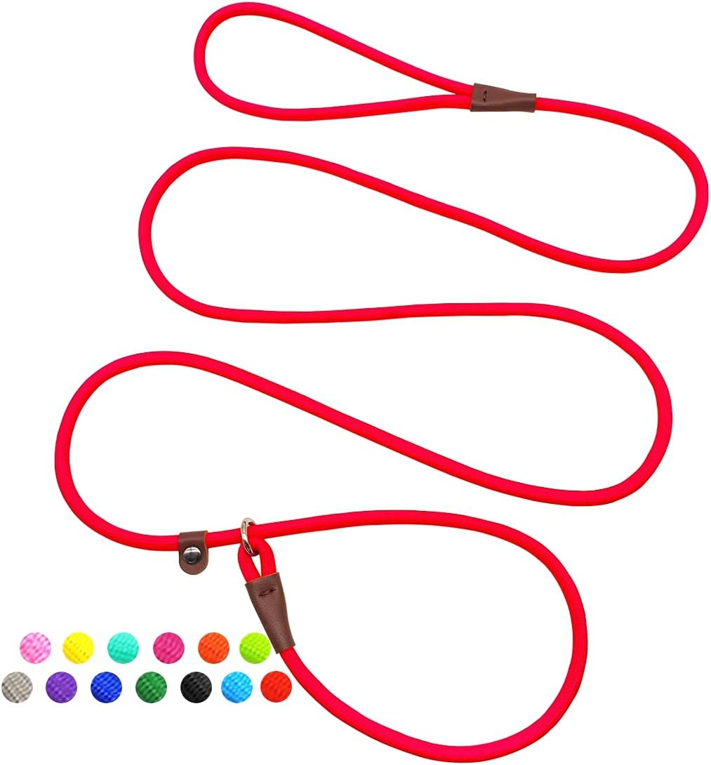 MayPaw Slip Lead Control Leash for Dogs No Pull, 13+ Colors Classic Dog Lead 7 FT Pet Slip Leash, 1/4" Rope Leashes for Small Medium Animals (7ft*1/4", Black) - Image 10
